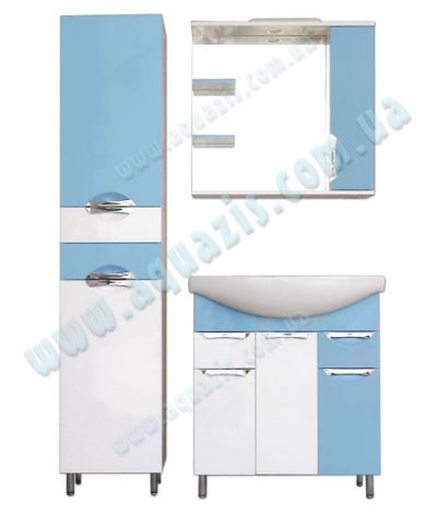 Мебелі для ванної: Гарнітур меблів для ванної "Гренада Т-16 Z-11" К40-75 Блакитний