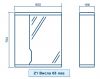 Технический рисунок Зеркало в ванную Z1 Альба Левое 65