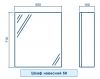 Технический рисунок Зеркальный шкаф S 50П Венге