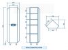 Технический рисунок Пенал для ванной Угловой Гренада 57