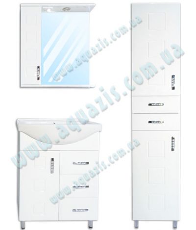 Мебелі для ванної: Гарнітур меблів для ванної "Корфу Т-10 Z-1Л" 40-65