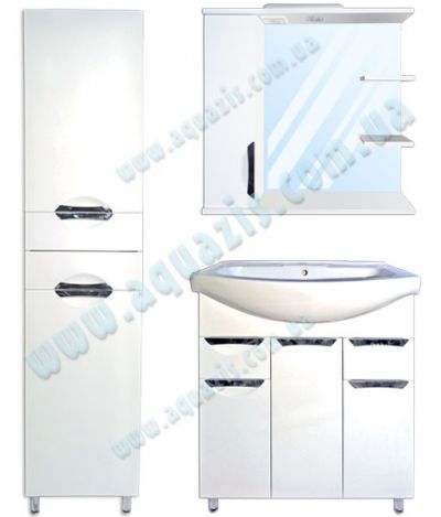 Мебелі для ванної: Гарнитур мебели для ванной "Гренада Т-16 Z-2Л" 40-85