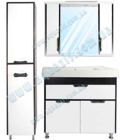 Мебелі для ванної: Гарнітур меблів для ванної "Консул Т-6 Z-11 Венге" 40-90