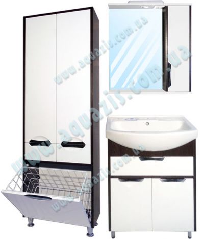 Мебелі для ванної: Гарнітур меблів для ванної "Консул Т-6 Z-1П Венге" 60К-70