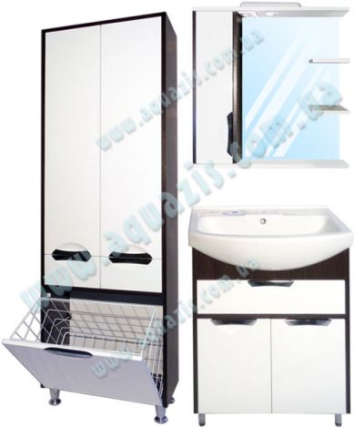 Мебелі для ванної: Гарнітур меблів для ванної "Консул Т-6 Z-2Л Венге" 60К-70
