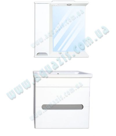 Мебелі для ванної: Міні-комплект меблів для ванної підвісний "Ява Т-8 Z-1Л" 60