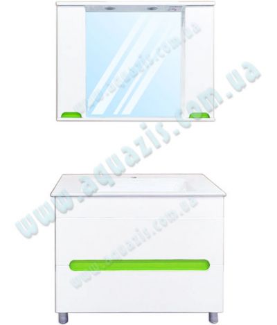 Мебелі для ванної: Міні-комплект меблів для ванної "Ява ЛАЙМ Т-8 Z-11" Амальфия 100